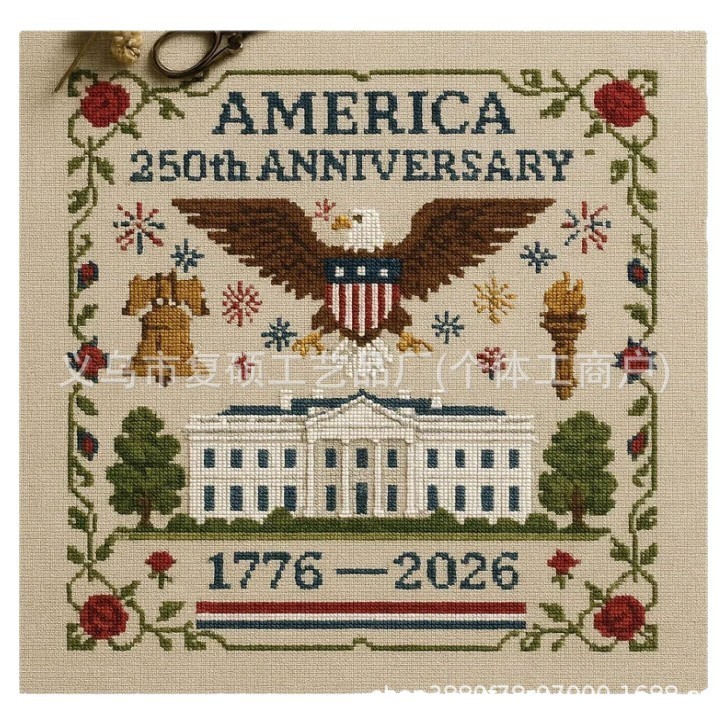 250th Anniversary of America Cross Stitch Kit 美国周年十字绣|undefined