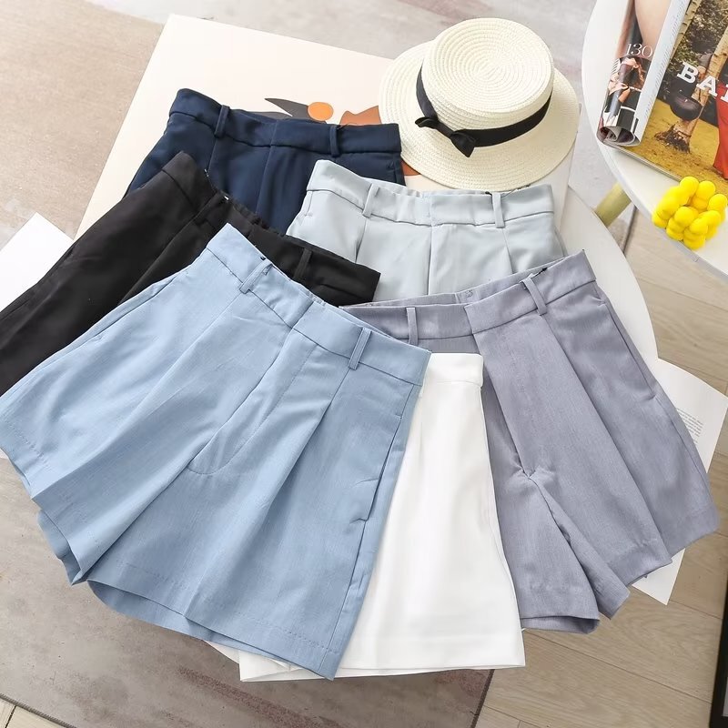 Fitting Room Women's Clothing 2023 Summer High Waist Casual Straight Leg Pants Short Trousers Shorts Smart Pants Women's Y433270