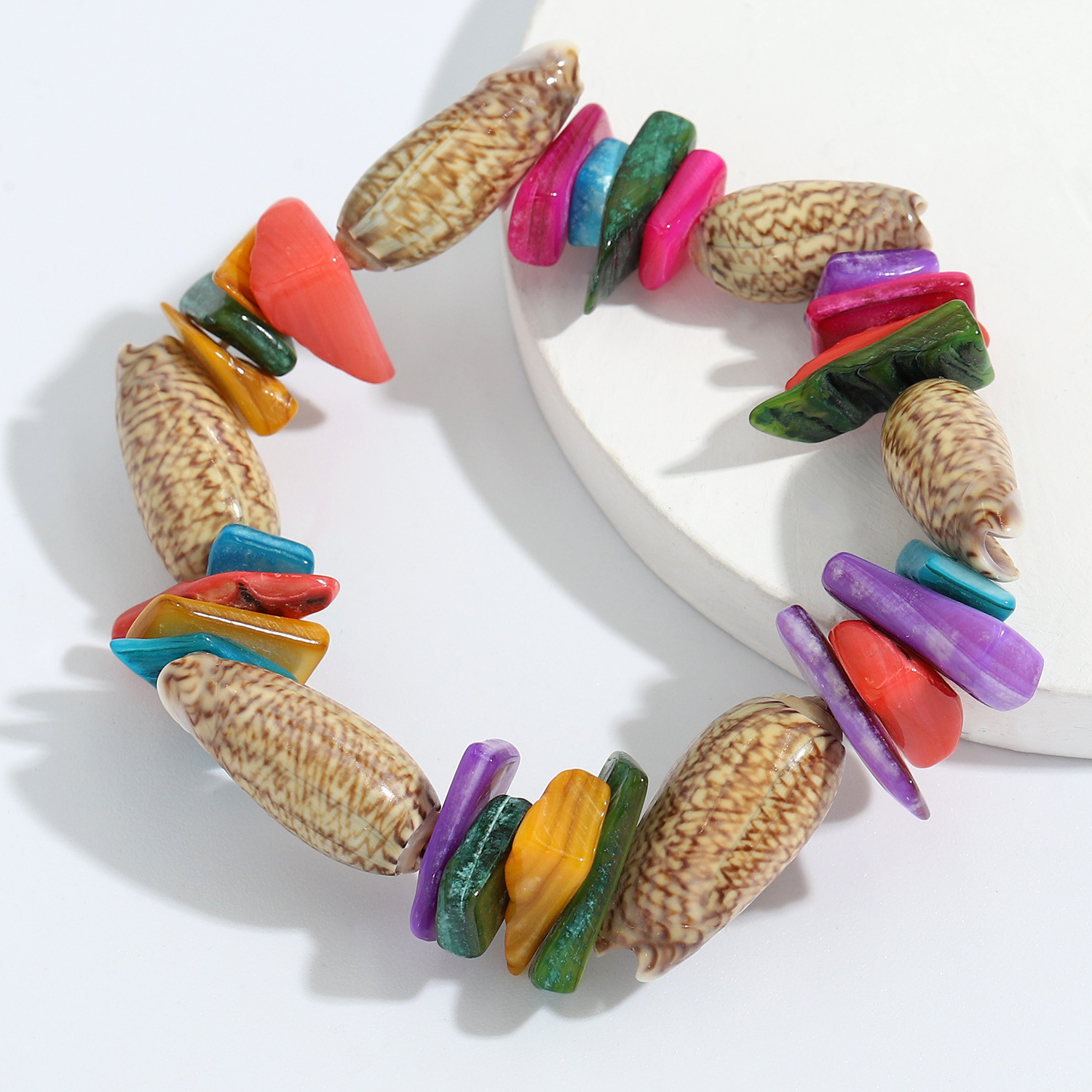 Fashion Geometric Shell Hand-woven Bracelet display picture 3