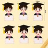 Graduation season paper cup cake decoration can be handwritten name blessing, doctoral boy girls and girls blank plug -in