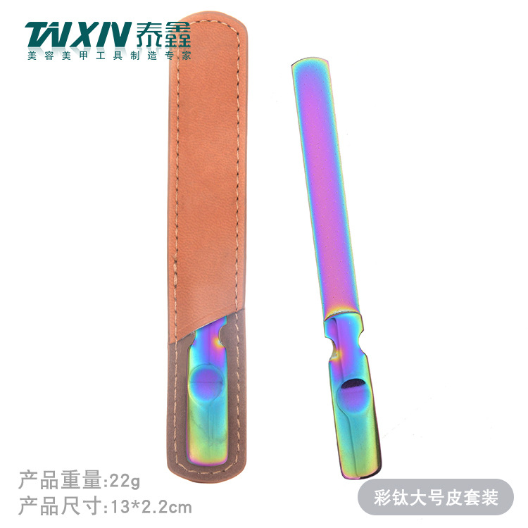 Al por mayor archivo de uñas de doble cara al por mayor archivo de uñas de acero inoxidable de cuatro lados tira de molienda de uñas traje de herramienta de manicura