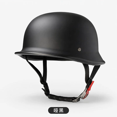 New National Standard 3C Military Helmet Retro Motorcycle Helmet Bucket Helmet for Motorcycle Cruising Electric Vehicle Off-Road Riding (Motosiklet kaskı (dəbilqə)) - matte-black-face-towel-m