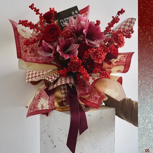 Light Luxury Brand Paper Flower Bouquet Gift Wrapping Paper Waterproof Flower Paper Double-Sided Large Size Florist Supplies Material