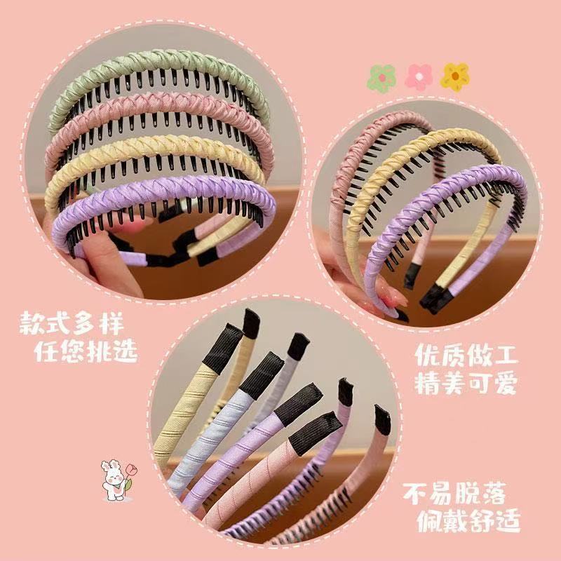 女の子の赤ちゃん用ヘアアクセサリー、髪を傷めないヘアバンド、歯付きヘアピン、小さな女の子用カートゥーンヘアバンド|undefined
