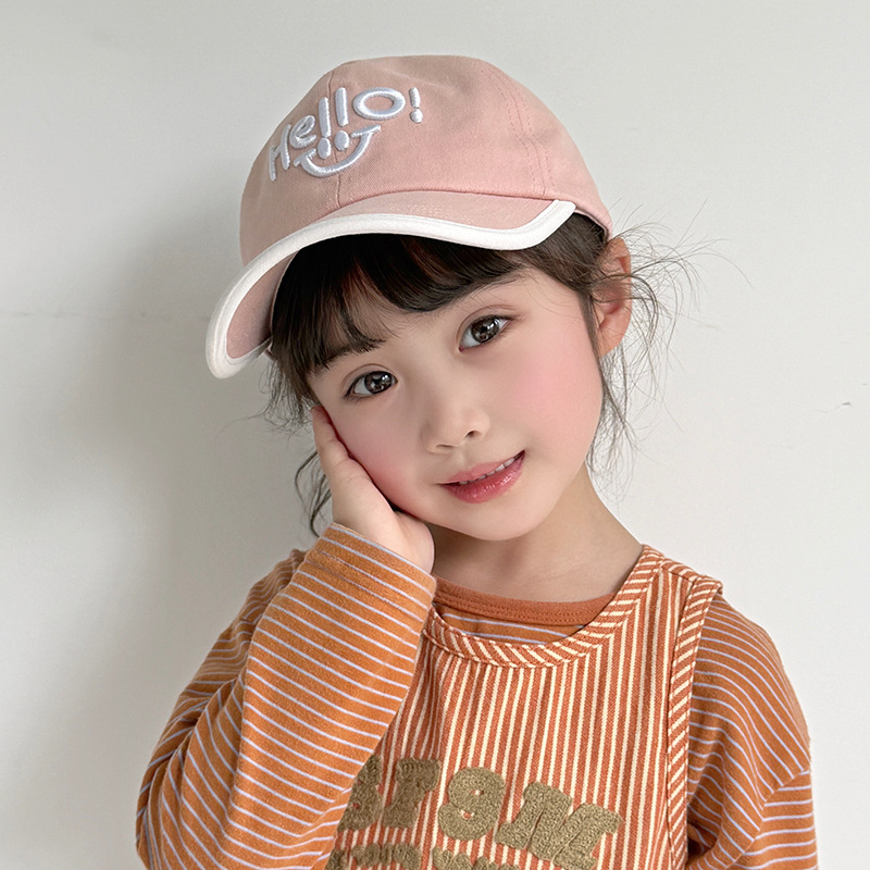 Sombreros para niños Primavera y otoño Sombrero de visera para niñas Gorras de béisbol para bebés coreanos Gorro para el sol para niñas de todo fósforo