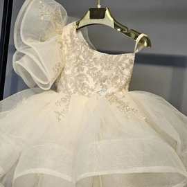 女童周岁礼服2025新款蓬蓬纱演出服装Girl's Dresses for Christm