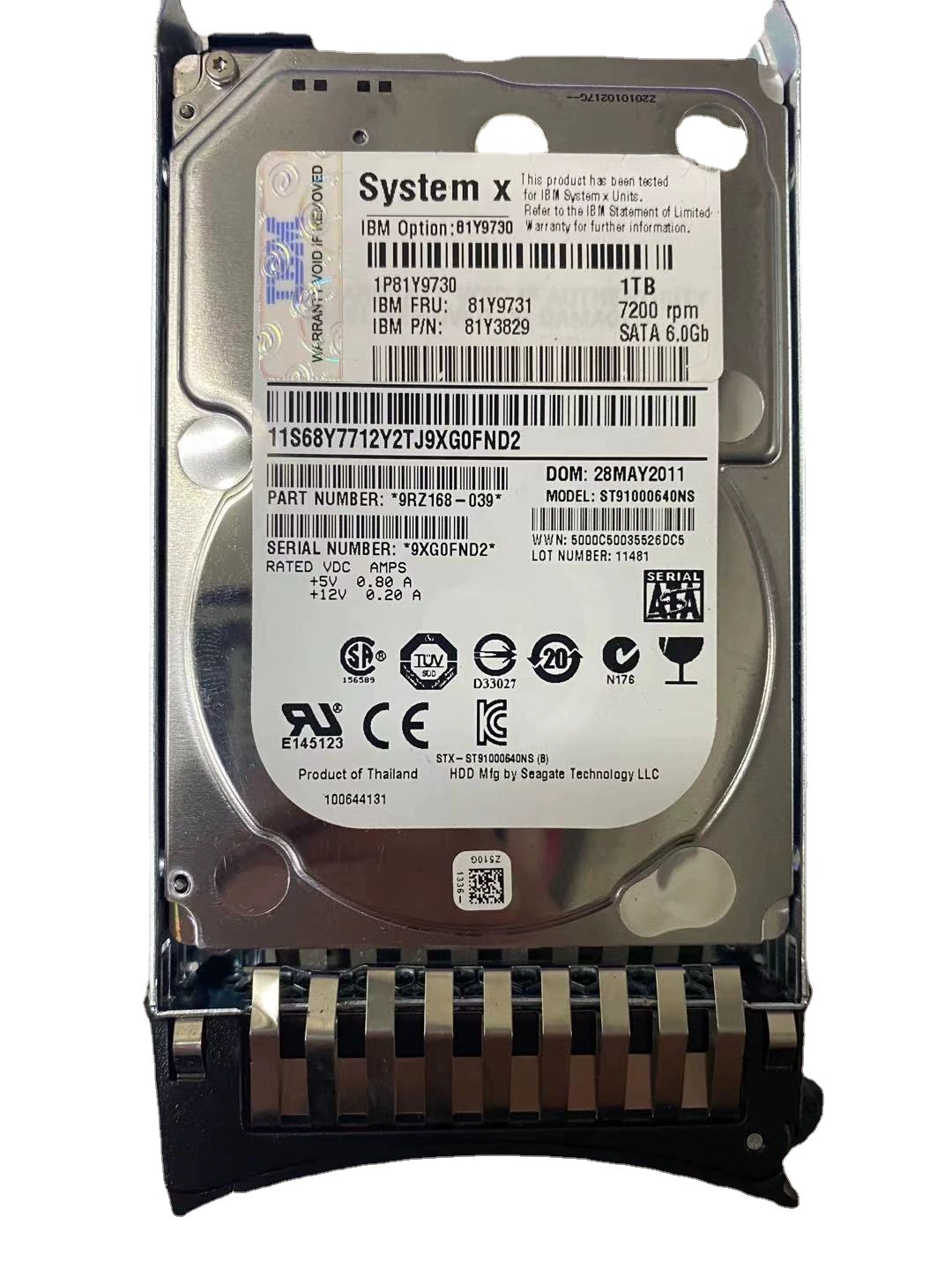 IBM 81Y9742 81Y9743 81Y9730 81Y9732 81Y9690 81Y9691 1TB7.2