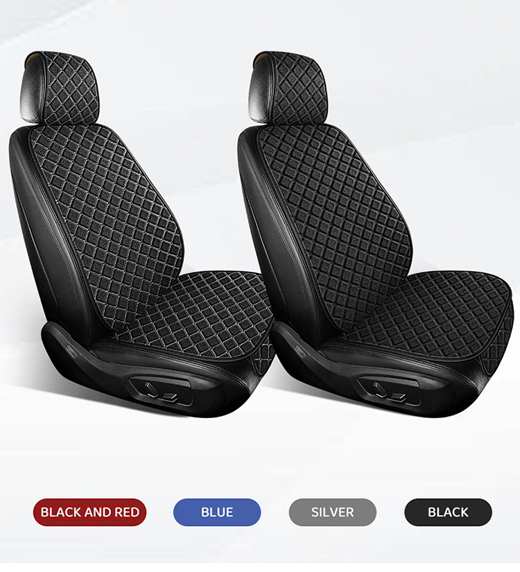 Cross-Border Popular Car Seat Cushion, Universal for All Seasons, Tie-Free Anti-Slip Three-Piece Set, Five-Seat Linen Seat Cushion, Drop Shipping