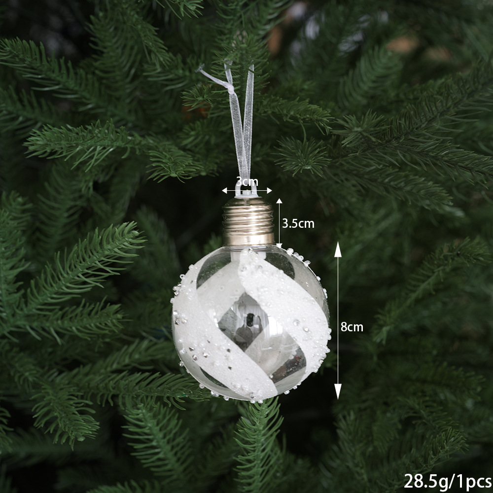 Bolas de Navidad transfronterizas decoración de Navidad colgante de árbol de Navidad lámpara luminosa bola bola de plástico accesorios de decoración de escena