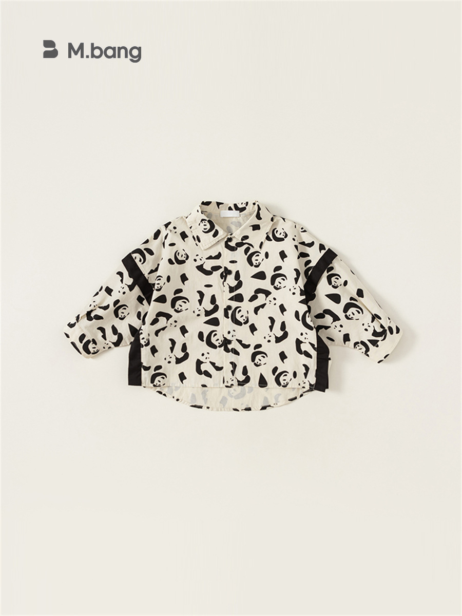 Babycity ropa de abrigo para niños camisa de los niños de algodón Panda Personalidad camisa de manga larga CY83025