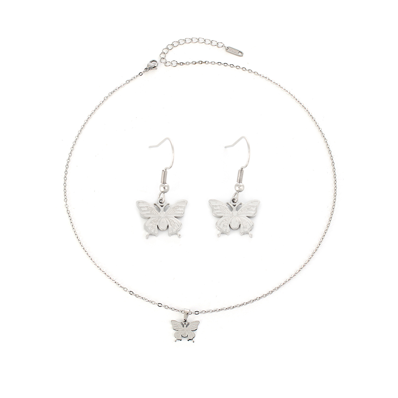 Fashion Butterfly Stainless Steel Plating Pendant Necklace