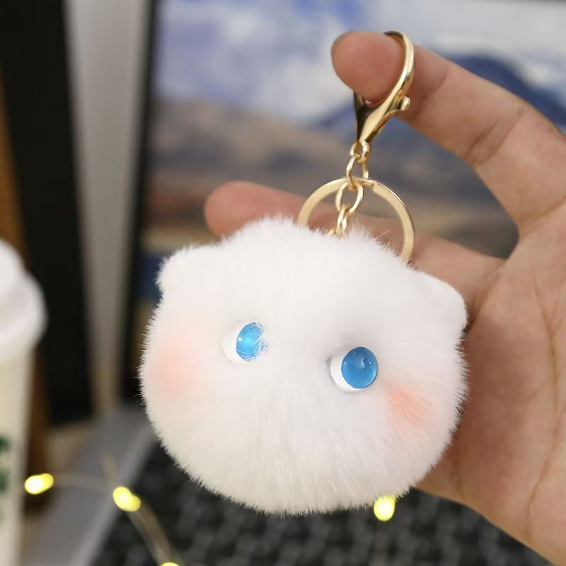 Gato de carbón nuevo colgante de peluche hecho a mano gatos ligeros llaveros lindos bolsas escolares colgante regalo creativo