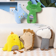 趣味卡通小动物青蛙斑马刺猬抱枕活动礼物沙发摆件儿童房玩具娃娃