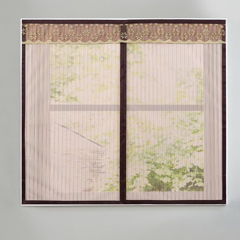 Anti-mosquito door curtain mesh screen with adhesive magnetic tape, self-adhesive mesh curtain, magnetic window screen for home bedroom partition, no drilling required