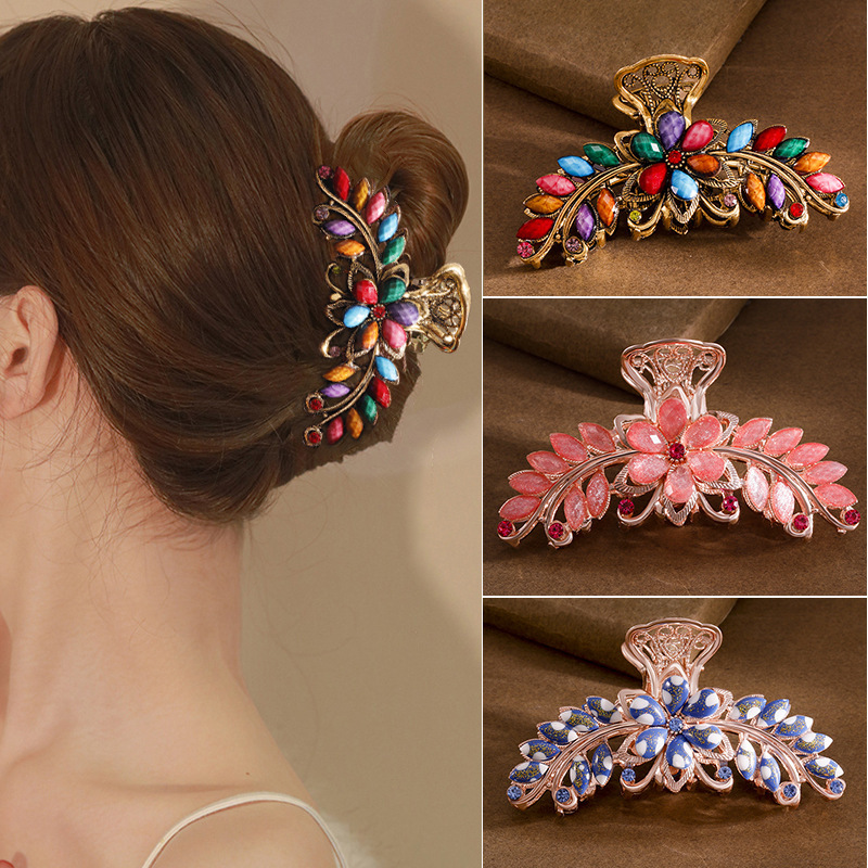 New Ethnic Style Large Hair Grab Retro Court Hairpin Women's Daily Hair Grab Cheongsam Hanfu Accessories Headwear New Ethnic Style Large Hair Grab Retro Court Hairpin Women's Daily Hair Grab Cheongsam Hanfu Accessories Headwear