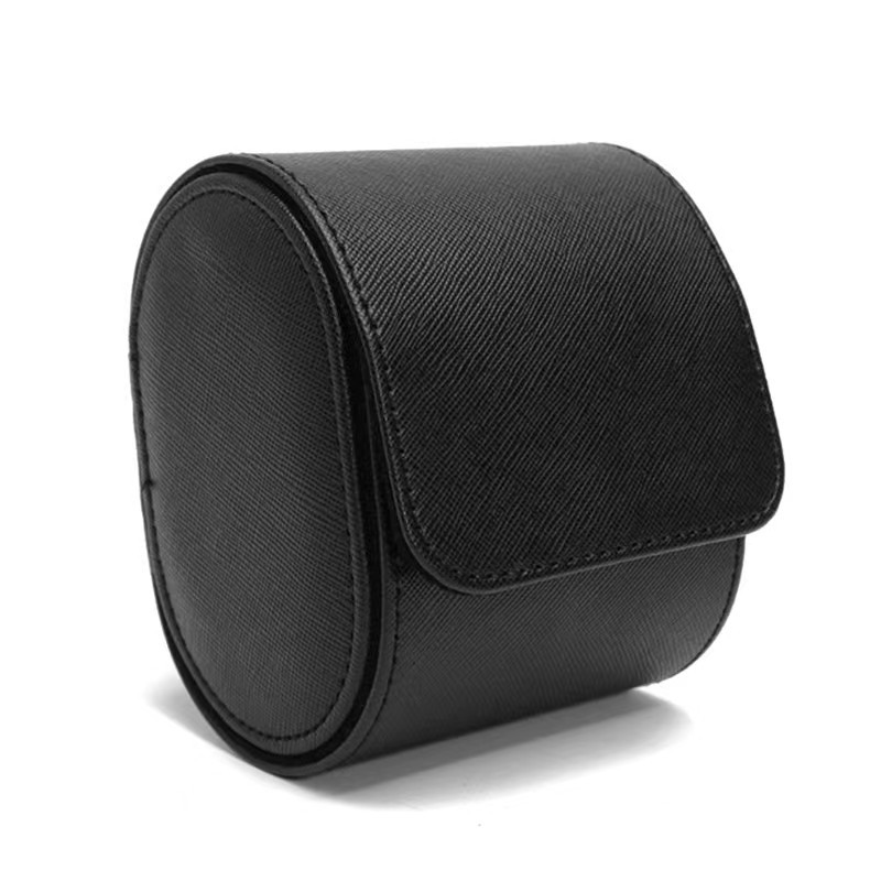 Caja de almacenamiento de reloj de fábrica de negocios bolsa de almacenamiento de cuero reloj de cuero caja de regalo PU en stock paquete único