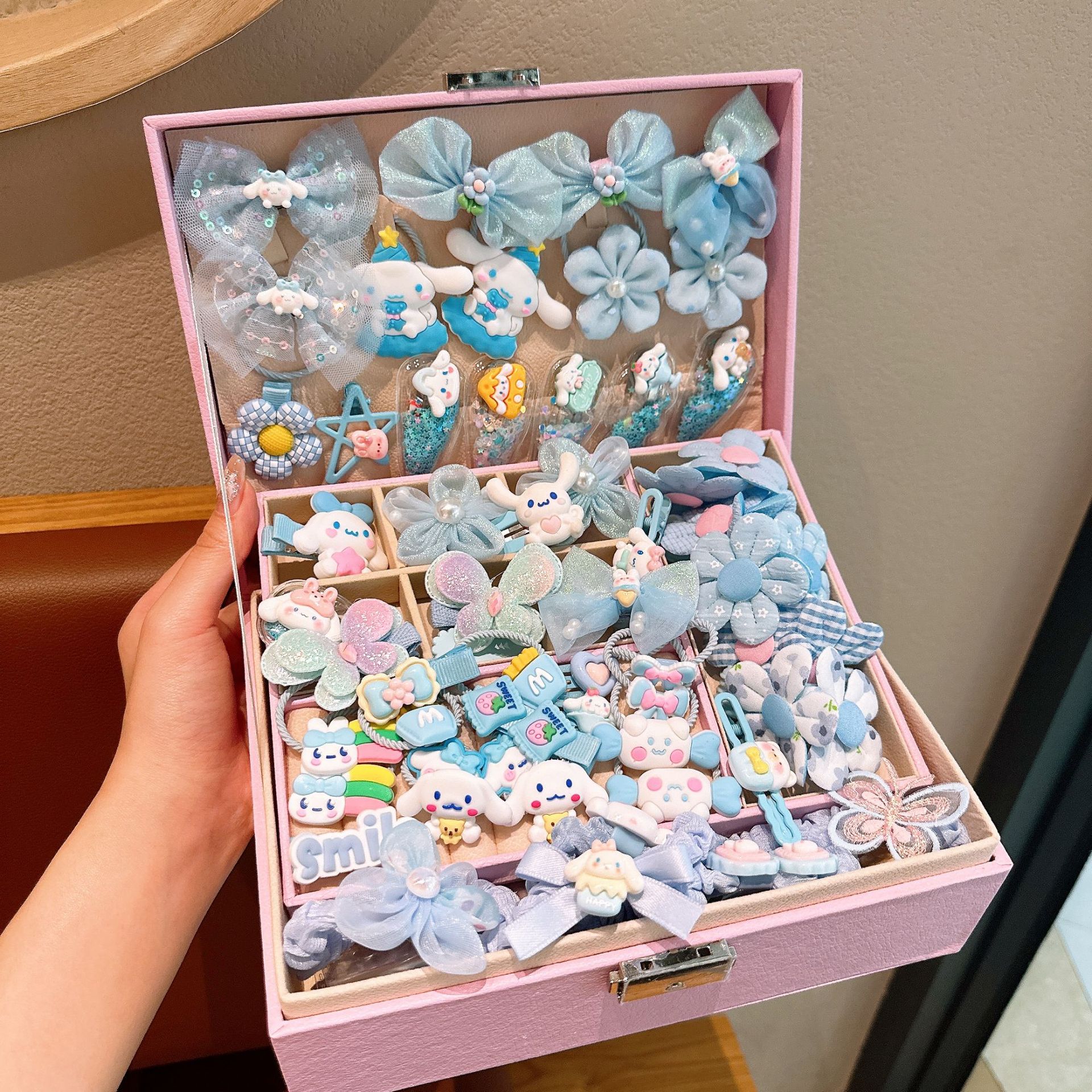 Regalos de cumpleaños de la escuela para niñas, regalos para niños, cajas de regalo, clipes de cabello, cajas de banda de goma para niñas, joyas para el cabello