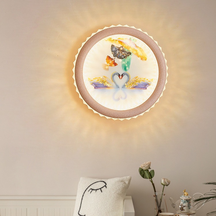 Luz lujosa lámpara de pared de dormitorio de cabecera de cama de alta gama lámpara de pared decoración mural china de fondo de la sala de estar lámpara de pared