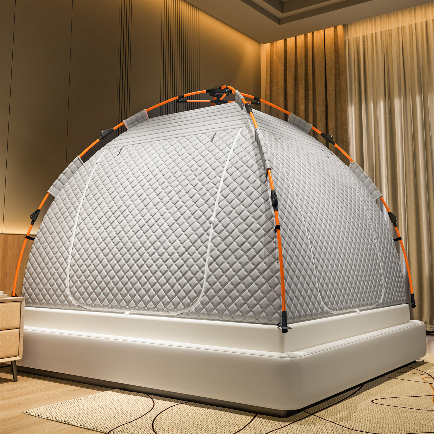 Windproof quilted keep warm winter tent anti-stress "Gopher", increased thickness