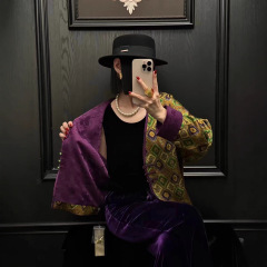 南油批发2025年秋季新款 真丝交织香云纱醋酸 花罗休闲外套两面穿