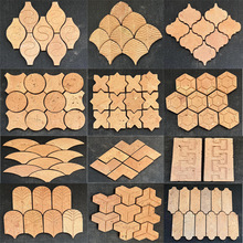 南城北爱复古陶土暖色精雕异形马赛克红青砖民宿餐厅服装店背景墙