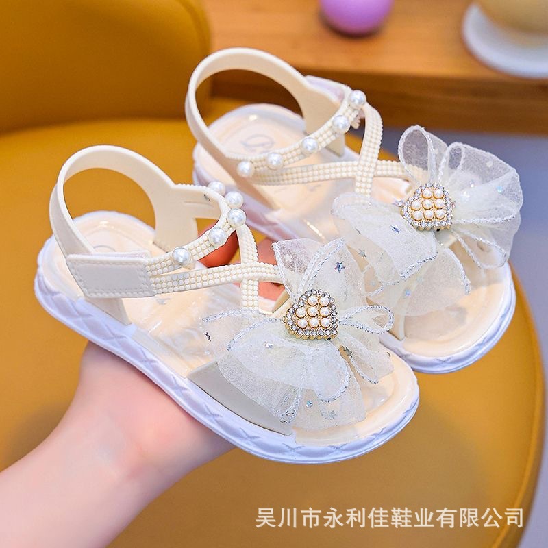 Sandalias de niñas de verano fabricantes directos proveedores de energía al por mayor de comercio exterior niños princesa bebé velcro sandalias