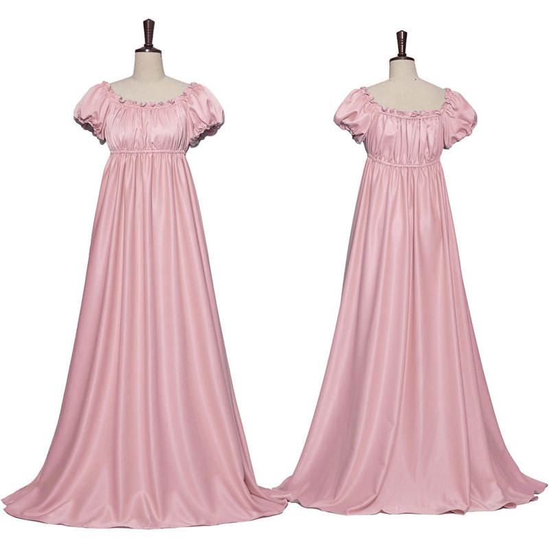 Bridgerton Dress Medieval Retro Ball Gown Long Dress Cosplay Stage Performance Costume in Stock Bridgerton Dress Medieval Retro Ball Gown Long Dress Cosplay Stage Performance Costume in Stock