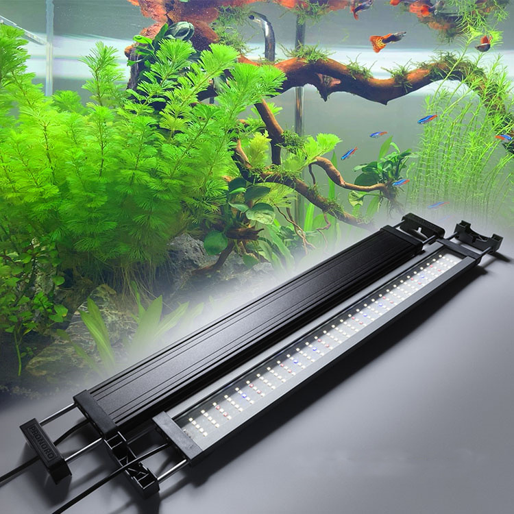 鱼缸植物光谱水族支架灯LED铝合金补光水草灯遥控定时景观灯