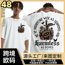 Mens Harajuku Christian Aesthetic T-shirt Bible Verse Religi
