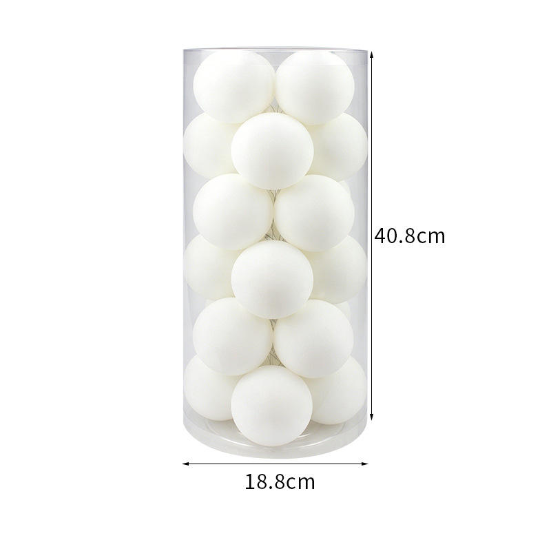 Bolas de decoración de Navidad bolas de plástico galvanizadas 8CM / 24 barril de bolas de Navidad centro comercial colgante árbol de Navidad colgante bola colgante