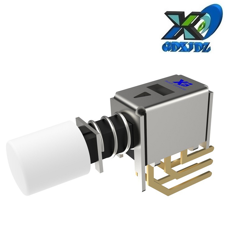 路由器按钮开关弯脚 交换机自锁开关侧按 按键开关常开 常闭2P2T