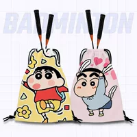 Набор ракеток для бадминтона Crayon Shin-chan для учащихся начальной школы, портативная ракетка для бадминтона, специальная сумка, милая сумка для бадминтона на плечо