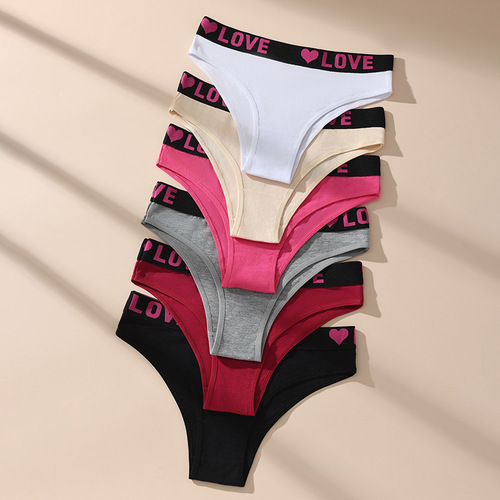 Hot thong printed sexy panties cute and comfortable low-rise cotton briefs