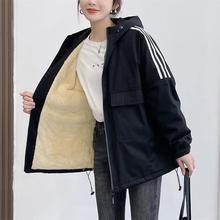 2025秋冬加绒加厚休闲宽松棉衣棒球服连帽上衣时尚外套男女款