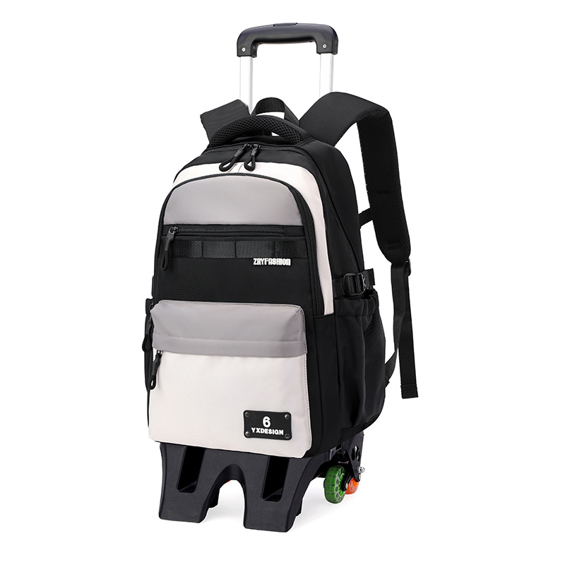 Mochila escolar natural de barra de arrastre de pescado de gran capacidad para estudiantes de secundaria