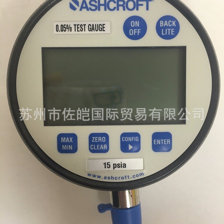供应ASHCROFT雅斯科品牌数显测试压力表 原装30-2089-SD-02L