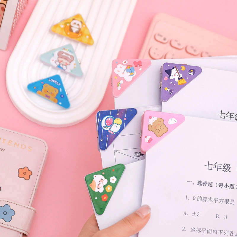 INS милый пластиковый уголок накрытие студента мультфильм тестовый бумага офис хранение выбор фотографий подписание PP треугольный конверт/папка