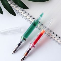 全透明鋼筆中小學生正姿可換墨囊鋼筆 兒童書寫書法G-810鵬達筆業