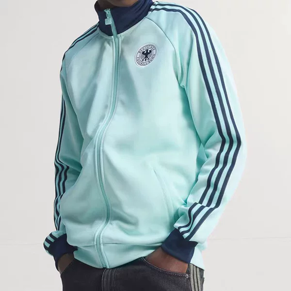 Adidas Trefoil Stand Collar Sports Jacket for Men, New Autumn Model with Three-Stripe Embroidery, Loose Casual Cardigan