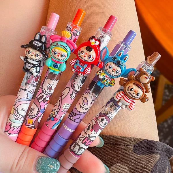 Little Red Book's Same Style Little Monster Cartoon Sweet Girly Heart Student Stereo Pattern Gel Pen Korean Version Cute Ball