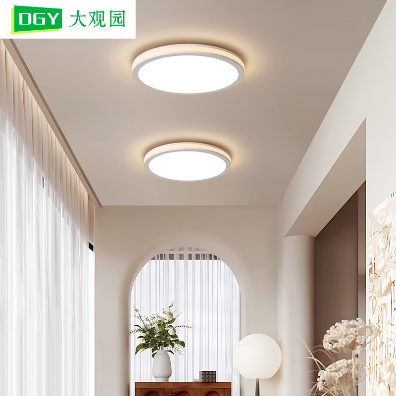 Ultra-Thin Led Three-Proof Ceiling Lamp Aisle Corridor Balcony Kitchen Aisle Bedroom Kidsren's Room Restaurant Lamps 125L