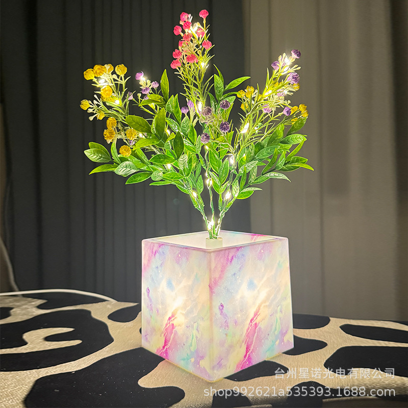 삼색 안개꽃 + 별이 빛나는 하늘 베이스