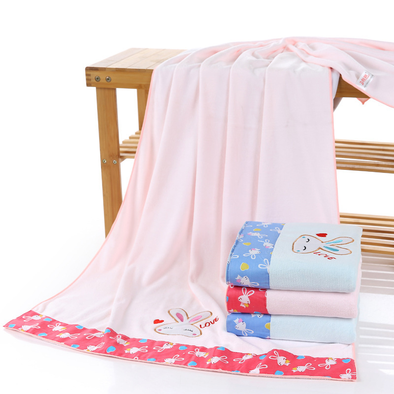 Beauty Salon Bath Towel Microfiber Absorbent Quick-drying Bag Bright Ribbon Large Bath Towel Adult Household Beach Towel