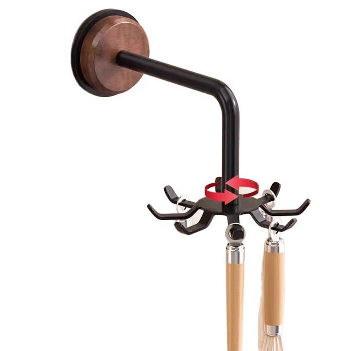 中古風胡桃木厨房物置棚多機能調味料穴なし収納棚箸スプーン刃物セット|undefined