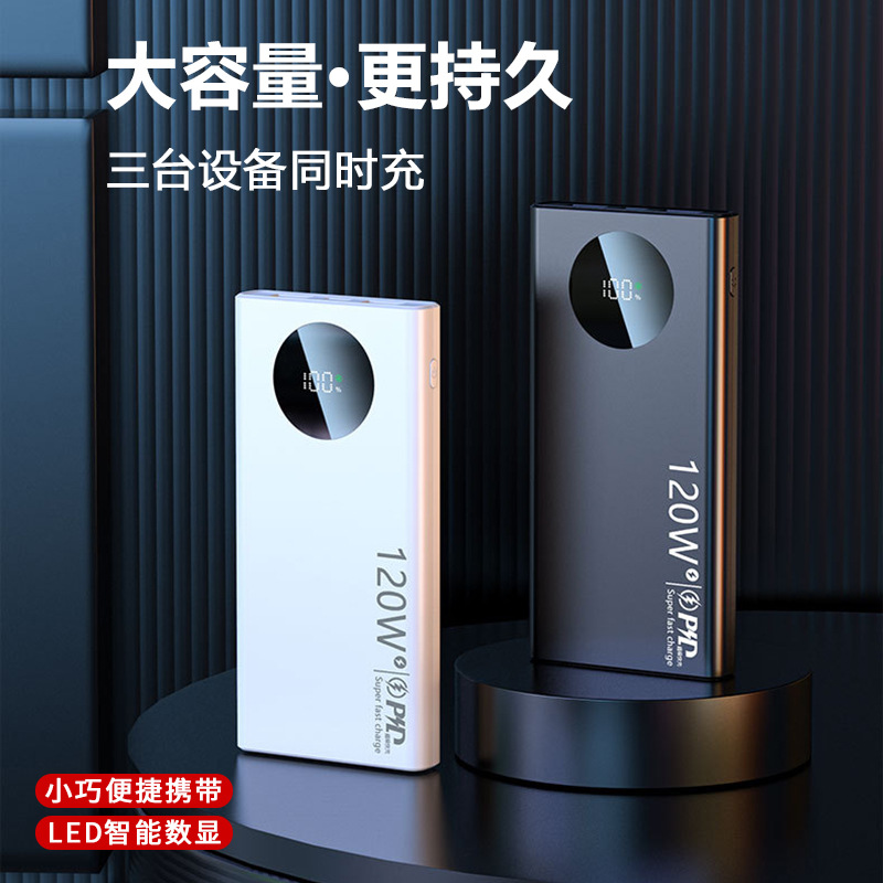 Factory wholesale cross-border charging treasure 20000 mA super fast charge large capacity mobile power gift printing