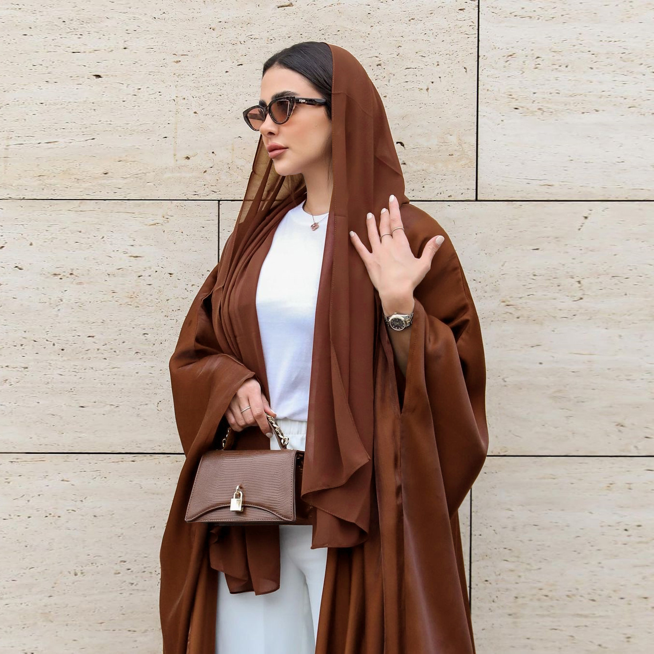 Shiny Silk Batwing Sleeve Robe Plus Size Casual Dress_voghion.com