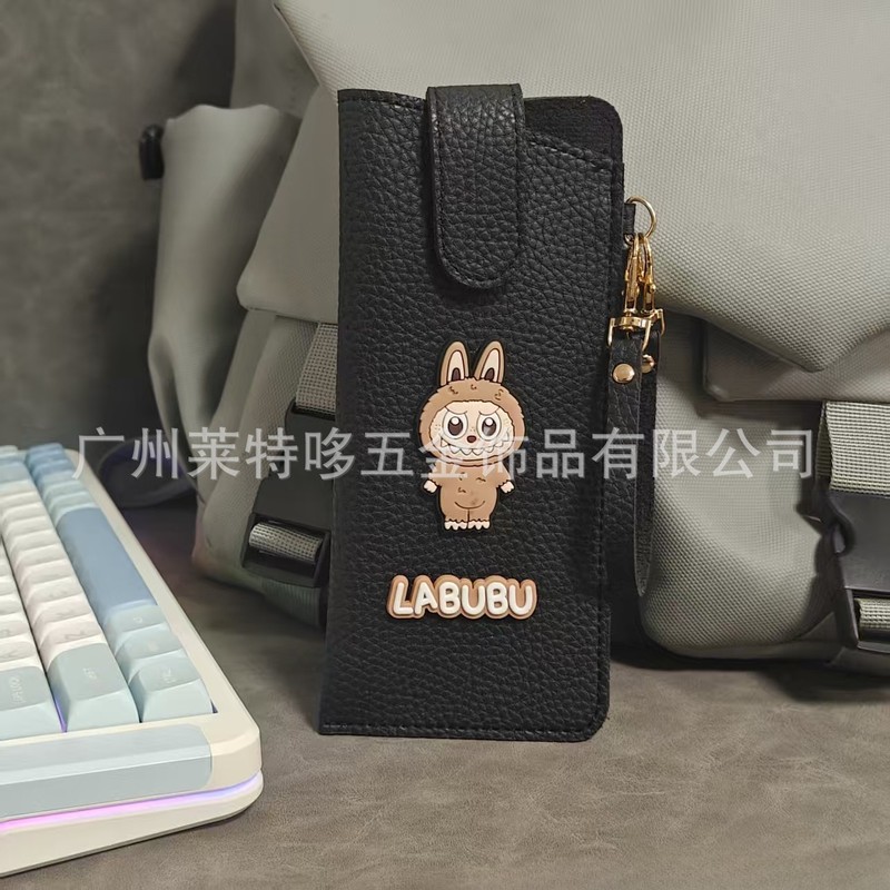 现货卡通拉布布皮革眼镜包挂绳款太阳镜墨镜收纳包PU皮挂包眼镜袋|undefined