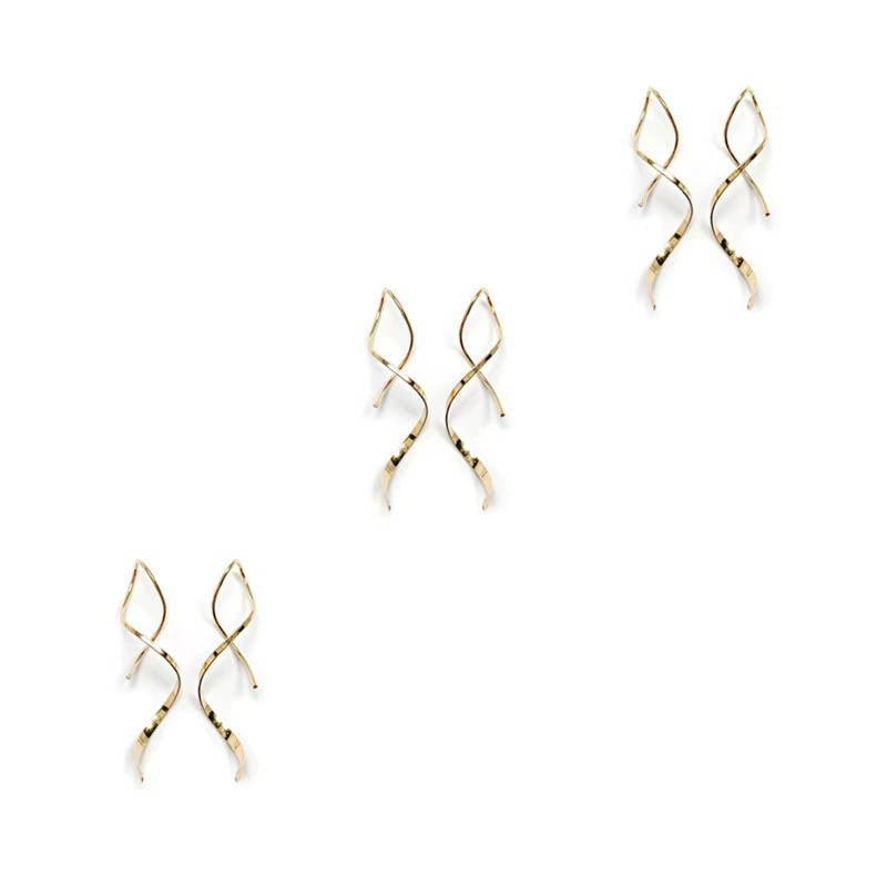 Wavy earrings, Amazon, European style