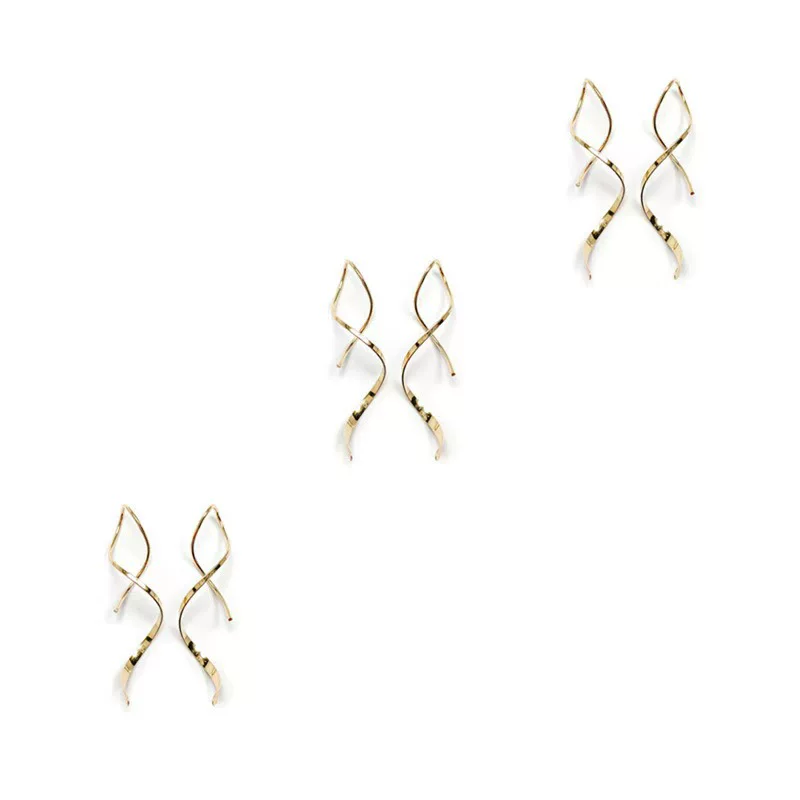 Wavy earrings, Amazon, European style