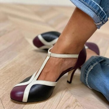 Cross-Border Export Model 2024 Summer High-Heeled Fashion Round Toe 40-43 Large Size Color Matching Open-Toe Sandals